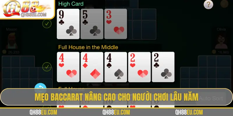 QH88 Chia Sẻ Mẹo Baccarat Giúp Chơi Ổn Định Và Bền Vững